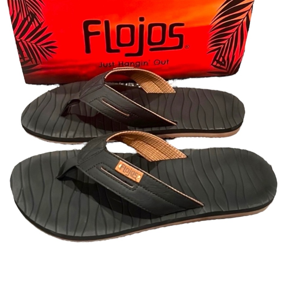 Authentic Flojos mens designer flip flops sandals sz 11